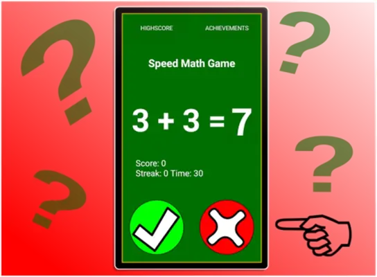 Speed mental math Game android App screenshot 0