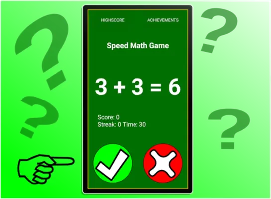 Speed mental math Game android App screenshot 1